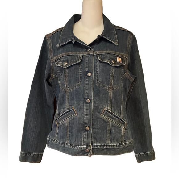 Carhartt Women's Size Small Denim Jacket with Snap buttons - Picture 1 of 8